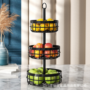 Cesta de frutas multicapa Najie, organizador circular independiente para mesa de centro de sala de estar, organizador de frutas secas y aperitivos. - Product Image 4