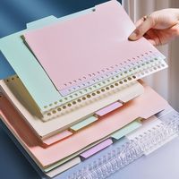 Onglets en papier A4 A5 B5 personnalisés feuille de diviseur d'onglet de couleur cartes d'index vierges pour ordinateur portable