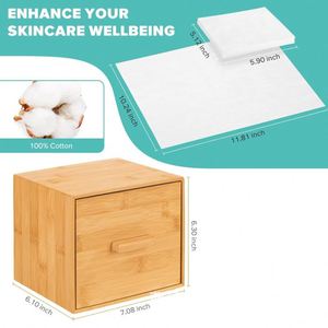 Boîte en bois, porte-serviettes en bambou avec tiroir pour la maison ou le bureau - Product Image 6