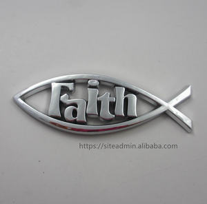 एब्स क्रोम मछली के आकार की स्टाइलिश कार लोगो स्टिकर और भ्रूण - Product Image 6