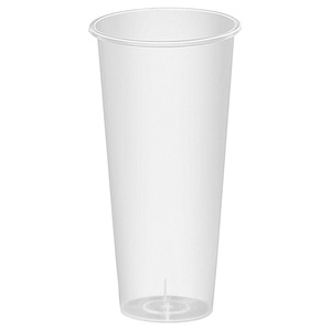 Vaso desechable de plástico para té con leche, 90 mm de diámetro, 700 ml, esmerilado, con tapa, para uso en fiestas. - Product Image 1
