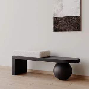 Solid Wood <b>Shoe</b> Changing Stool Minimalist Design Space Saving Entrance Bench Nordic Style Living Room Furniture - Product Image 4