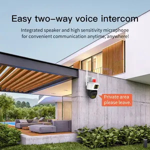 Outdoor Auto Tracking 2MP Home Security HD CCTV Colorful Night Vision PTZ WiFi Security Speed Dome Fire Smoke Detection Camera