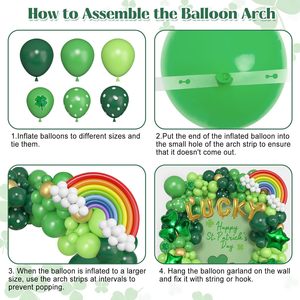 165 pz St Patricks giorno palloncini ghirlanda Kit arco arcobaleno in oro verde a forma di <span class=keywords><strong>stella</strong></span> palloncino per decorazione di forniture portafortuna - Product Image 6