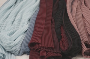 Écharpe de tête musulmane en mousseline de soie, voile de base, Hijab ombré, châles plissés, collection 2020 - Product Image 6