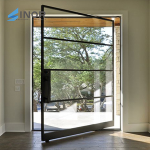 Top Fashion Verre Pivot Porte Entrée Aluminio 6m Hauteur Entrée Bois Massif Principal Fabriqué en Chine - Product Image 3