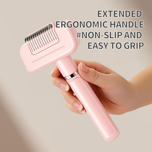 3 in 1 カスタムロゴ多機能手動犬猫毛糸くず除去コームブラシクリーニング取り外し可能なハンドルペットグルーミングキット - Product Image 5