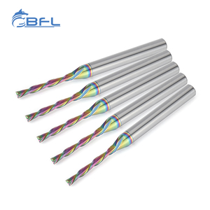 Bfl Carbide 2 xoắn ốc Flutes xuống cắt bit End Mill DLC lớp phủ màu - Product Image 3