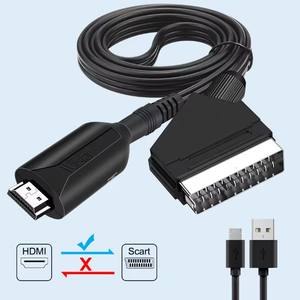 Câble convertisseur SCART vers HDMI 720P 1080P Commutateur RGB CVBS Audio Vidéo Adaptateur de mise à niveau Haute Définition pour TV <span class=keywords><strong>VHS</strong></span> Xbox <span class=keywords><strong>DVD</strong></span> - Product Image 3