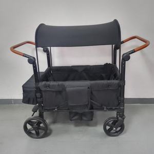 2025 extérieur luxe 4 places <span class=keywords><strong>poussette</strong></span> Wagon enfants bébé voyage Camping pliant Wagon <span class=keywords><strong>poussette</strong></span> avec auvent - Product Image 2