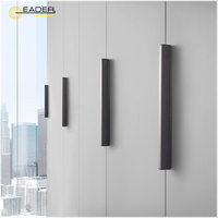 Poignée de tiroir de cuisine en alliage de zinc noir nickel/rouge Chine, style moderne et simple, pour bar, chambre à coucher