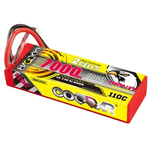 CODDAR LiPo Battery 2S 7000MAH 7.4V 110C Cabled Hard Cas Stick Pack 1/10 scale RC cars XT90 AS150 XT150 TRX DEANS EC5 connector