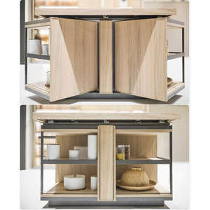 Accesorios Modernos para Gabinetes de Cocina, Giratorios 360 Grados, de Hierro, PVC y Plástico, Color Plateado, Capacidad de Carga de 80 kg - Product Image 6