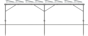 Structure de montage solaire pour panneaux photovoltaïques en acier au carbone pour toits, clôtures de ferme, chariot agricole, fonctionnant sous <span class=keywords><strong>le</strong></span> système de montage solaire - Product Image 2