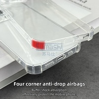 Coque de Téléphone Mobile Antichoc Transparente en TPU de 1,5 MM avec Pare-chocs pour iPhone