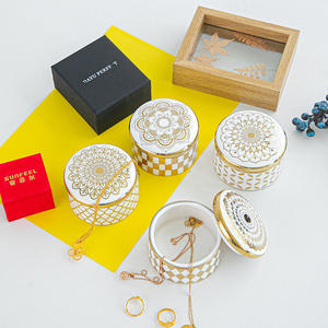 Seramik takı biblo kutuları, kadınlar için dekoratif Vintage takı organizatör, yüzük küpe kolye için küçük takı hediye kutusu - Product Image 3