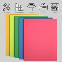 Lot de 5 feuilles acryliques néon fluorescentes 5 couleurs (orange, vert, bleu, rose) 8x12 pouces pour signalétique, artisanat et découpe laser