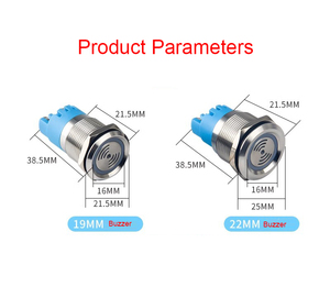 19Mm 22Mm Bảng Điều Chỉnh Núi Mini Điện Thép Không Gỉ Kim Loại Không Thấm Nước LED Buzzer Báo Động Cảnh Báo Nhấp Nháy Chỉ Số Ánh Sáng 12V 24V 220V - Product Image 3