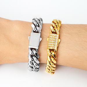 الجملة المختنق 18k الذهب مكتنزة ميامي سلسلة 10 مللي متر ميامي الكوبية سلسلة قلادة مخصص الذهب الكوبي ربط سلسلة 14k الذهب الماس قفل - Product Image 5