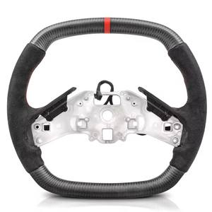 Volant en fibre de carbone véritable pour <span class=keywords><strong>Chevrolet</strong></span> C8 <span class=keywords><strong>Corvette</strong></span> Z51 Z06 2020 2021 <span class=keywords><strong>2022</strong></span> 2023 2024 Volant de course en cuir chauffant - Product Image 6