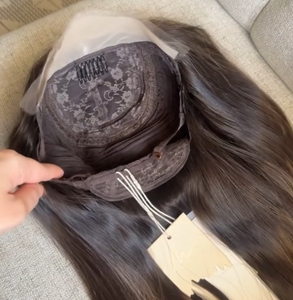 Migliori <span class=keywords><strong>Parrucche</strong></span> Kosher per Ebrei con Base in Seta, <span class=keywords><strong>Capelli</strong></span> Europei Premium Grezzi Allineati alla Cuticola, <span class=keywords><strong>Lunghi</strong></span> e Lisci, Colore Marrone Scuro Misto - Product Image 1