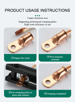 Connecteurs de bornes automobiles en cuivre robustes AWG2/0x5/16 pour extrémités de câbles de batterie