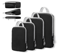 Cubes d'emballage de compression de qualité supérieure Accessoires de voyage Organisateurs d'emballage extensibles avec fermeture éclair de luxe