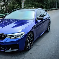 HIGHCOOL Super Brillant Métallique Myrtille 6.5 Mil Épaisseur PVC Voiture Vinyle Wrap Couleur Changée Auto Corps Extérieur Accessoires