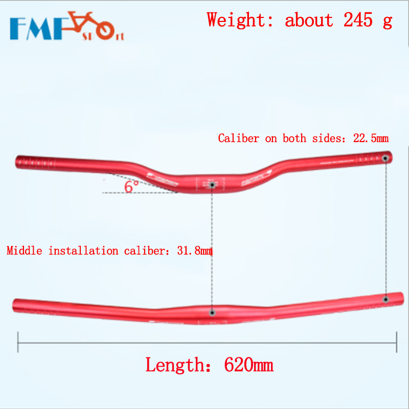 WAKE Bicycle Handlebar 31.8mm Aluminum Alloy MTB Handlebar 620/700/720/780mm Bike Riser/Flat Bar Colorful Cycling Handle Bar