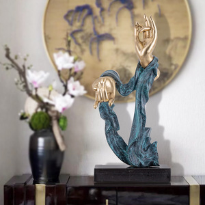 Nuevo conjunto de artículos decorativos de cobre para la entrada de la sala de estar de estilo chino a gran escala, escultura abstracta creativa para el vestíbulo de un hotel. - Product Image 4