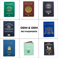 Passeport Personnalisé Haute Qualité en Papier Spécial Imprimé Quadrichromie Couverture PU pour Voyage Sport ou Animaux de Compagnie