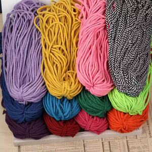 Tali Kapas 8-untai Warna Sesuai Pesanan Grosir 6mm untuk Keranjang Tali Kapas Alami Buatan Tangan - Product Image 1