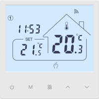 Termostato Programable para Calefacción de Agua, Pantalla Táctil, Memoria de Apagado, Protección Contra Heladas, Bloqueo Infantil, para Sistemas de Calefacción por Suelo Radiante