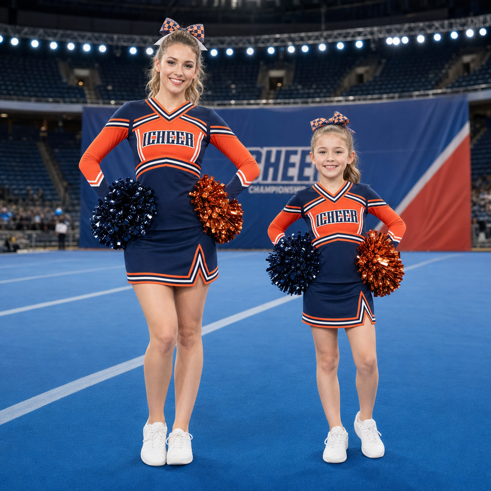 Sideline Cheerleading Uniforms for School Squads With Custom Color ...