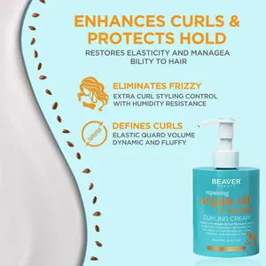 BEAVER Custom Organic Gel Wax Hair Curling Cream Moisture Defining Curl Cream per capelli naturali