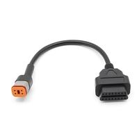 TikTok lanza 4 pines a 16 pines Obd 2 conector de 16 pines escáner de diagnóstico cable adaptador OBD para Harley Davidson en 2024
