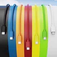 Profesional MFI C48 C189 8 pines Cable de datos de carga rápida Carga rápida Siete colores Rainbow USB Lighting Cable para iPhones móviles