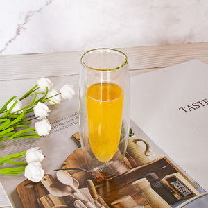 <span class=keywords><strong>Vetro</strong></span> a doppio strato borosilicato resistente al calore, <span class=keywords><strong>vetro</strong></span> champagne creativo, <span class=keywords><strong>vetro</strong></span> trasparente isolato per uso domestico - Product Image 5