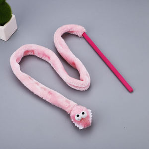 Jouet interactif en plastique pour chat, serpent en peluche doux et mignon avec son et menthe, jouet amusant pour animaux de compagnie - Product Image 3