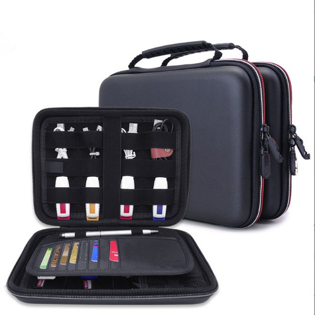 Travel Organizer Bag Cable Gadget EVA Storage Pouch USB Earphone Wire Digital Package Case