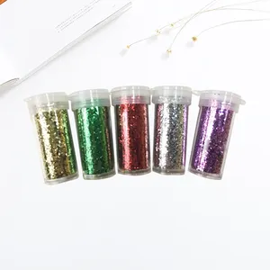 Felle Kleuren Diy 4.5G 5 Kleuren Glitter Set Ambachtelijke Glitter Lijm Gemakkelijk Om Verschillende Patronen Te Tekenen