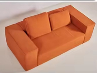 Sofá de compresión tipo bloque de tofu, sin esqueleto, de esponja completa, nórdico, de un asiento, plegable, extraíble, lavable, en bolsa de compresión.