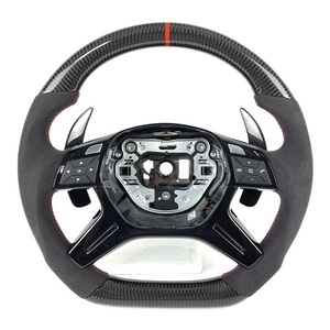 Volante de Fibra de Carbono Real a <span class=keywords><strong>Precio</strong></span> de Fábrica para <span class=keywords><strong>Mercedes</strong></span> Benz <span class=keywords><strong>AMG</strong></span> ML GL E450 G500 2013-2018, Estilo Deportivo - Product Image 4