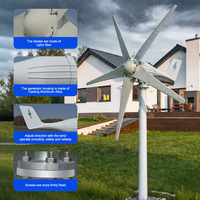 Système éolien solaire domestique SMARAAD 3000W avec contrôleur, 4 panneaux solaires, onduleur, batterie, entrepôt UE