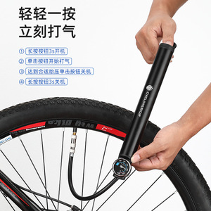 Pompe à vélo Cyclingbox 120Psi avec manomètre, pompe à air manuelle légère pour vélos de montagne et motos - Product Image 2