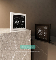 Thermostat intelligent WiFi Tuya à écran tactile, contrôleur de température pour ventilo-convecteur, programmable hebdomadaire, pour chambre d'hôtel, 220V, chauffage et refroidissement