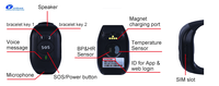 Bracelet de suivi GPS 4G pour Elder Smart Locator Fall Down Détection et alerte Appel en temps réel Tracker GPS avec moniteur de santé