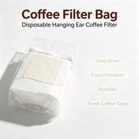 Filtre à café jetable non tissé à portion individuelle pour usage commercial en café, prix de gros, approvisionnement en vrac