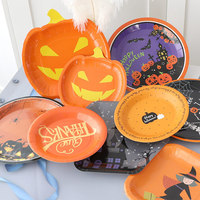 Assiettes en papier sur mesure 7 "9" 10.5 "Trick or Treat Décoratives Halloween Party