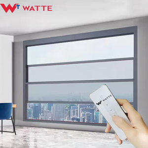 Hiện đại 3-panel Glass dọc cửa sổ trượt thiết kế sơn tĩnh điện nhôm hồ sơ tự động Lift-Up mở louver cho khách sạn - Product Image 2